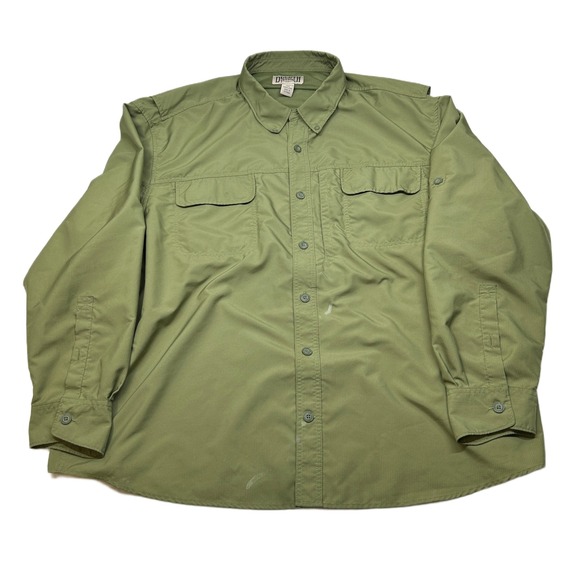 Duluth Trading Co. Long Sleeve Shirt Mens 3XL Vented Button Up Outdoor Work Fish - Picture 1 of 10